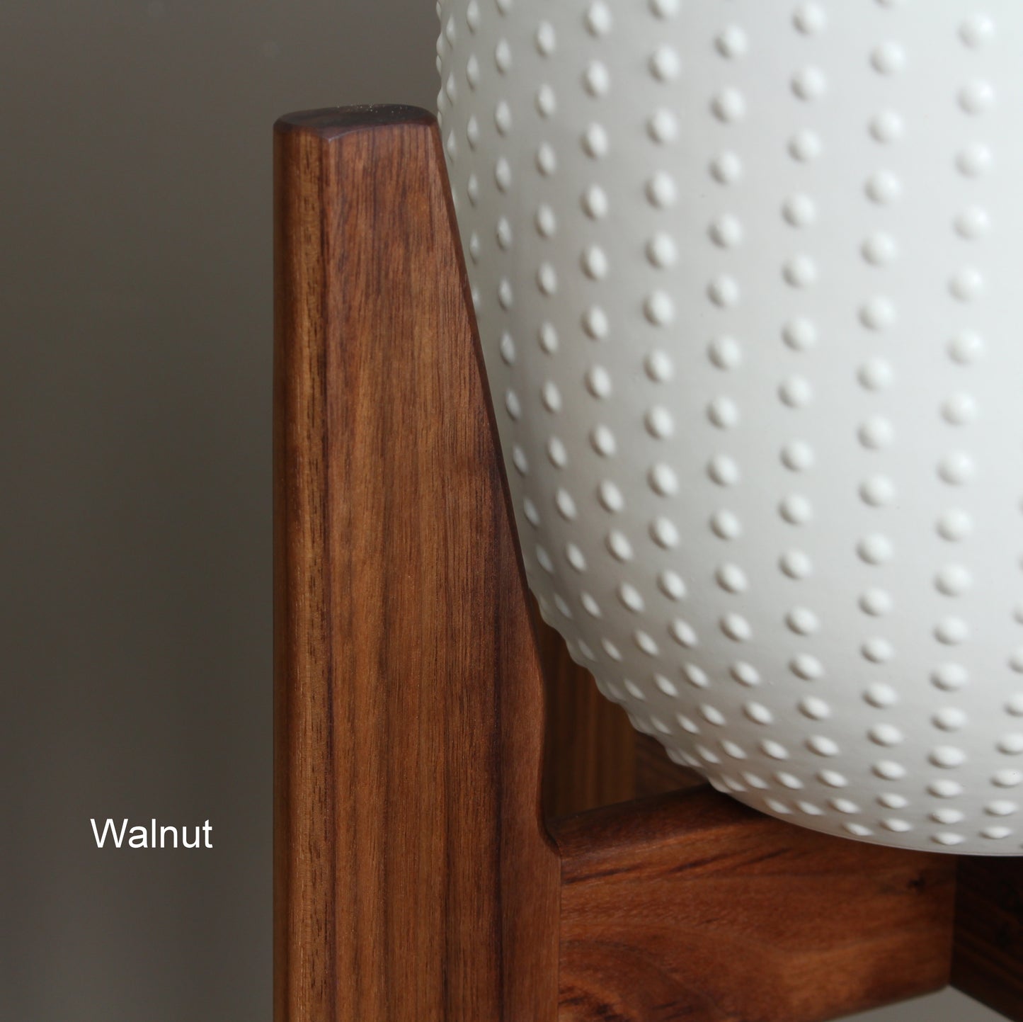 30 Inch tall modern style indoor plant stand in solid hardwood