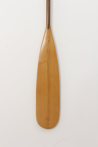Classic beavertail canoe paddle with laminated shaft and blade, handmade in Canada, 57" to 63"